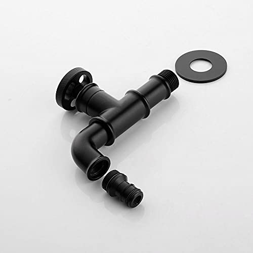 Robinet noir en acier inoxydable mural pour un design chic de salle de bain