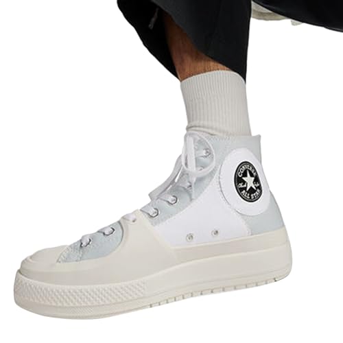 Image of Converse Men Chuck Taylor All Star Construct Colourblocked White Canvas Sneakers