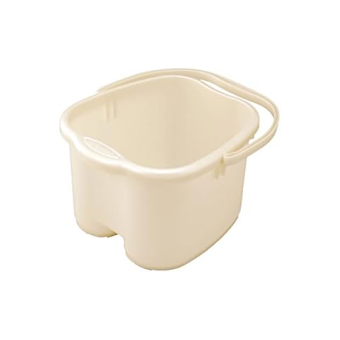 Inomata Pearl Foot Detox Massage Spa Bucket, White Cover