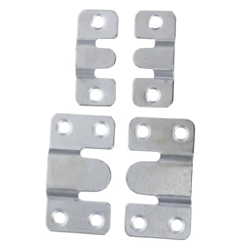 Image of 4Pcs Heavy Duty Interlocking Flush Mount Bracket for Picture Hanging Versatile Wall Hardware for Photos Mirrors Precision Design for Strong Stability Suitable for Various