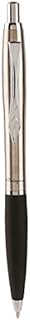 Platignum No. 9 Stainless Steel Ball Point Pen with Blue Ink in Gift Box (Black Ink Refill Included) [Pack of 1] Ref: 50230
