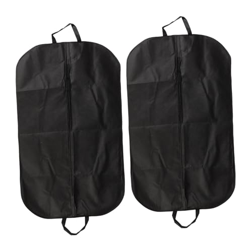 2pcs Portable Suit Cover Bag Folding Hanging Garment Bag Closet Storage Organizer Protector Easy Clean Travel Laundry