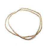 MAYAPURI Collar de madera de albahaca sagrada de dos capas con cuentas pequeñas originales para hombres y mujeres o 2 paquetes de tulasi mala, dos capas de albahaca sagrada, Madera de albahaca sagrada