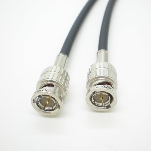 3G-SDI/HD-SDIケーブル 両端BNC付きケーブル 3CFB対応同軸ケーブル 単線 (黒色, 5m)