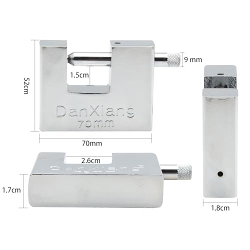 Heavy Duty Padlock 70mm with 3 Keys for Waterproof Shed Garden Gate, Garage, Outdoor, Containers, Chain - Image 2