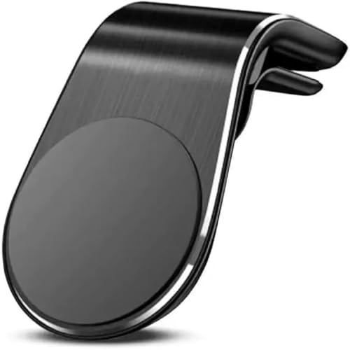 YIXUEERWSY 1 Piezas Soporte Móvil Coche para Dacia Duster 2 (II) HM I 2018-2024, Soporte Magnético Aluminio Negro Rejilla Aire Pinza Robusta Cabezal Giratorio