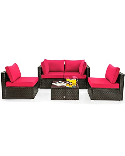 Gartenmöbel-Set, Terrassenmöbel, Ecksofa, Gartensofa 5-TLG Cover