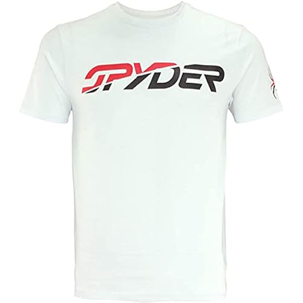 Spyder Maglietta da Uomo Athletic a Maniche Corte in Cotone Grafico