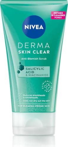 NIVEA Derma Skin Clear Anti-Blemish Peeling 150 ml – Exfoliating Clarifying Gel with Salicylic Acid, Sea Salt & Niacinamide for Pore-Refining Face & Body Care - image 1