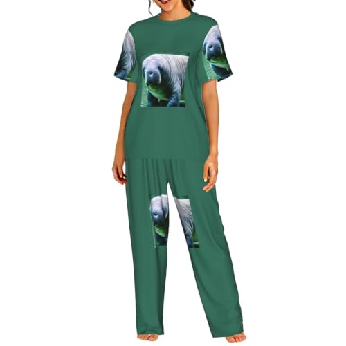 Pyjama à manches courtes vêtements de nuit doux anti-frottement
