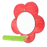 Stimulation mentale : la combinaison miroir et perchoir offre une stimulation mentale à votre animal de compagnie, améliore ses capacités cognitives, miroir pour oiseaux avec support, miroir pour conures avec support