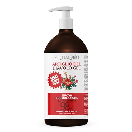 Artiglio Del Diavolo Extra Forte Gel Al 98%, Pomata Artiglio Del Diavolo Formula Naturale E Professionale Per Massaggi A Muscoli E Articolazioni (1000 Ml)