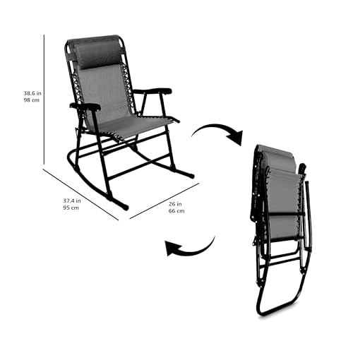 Amazon Basics Faltbarer Schaukelstuhl - Schwarz