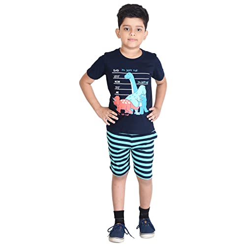 Image of Clothe Funn Boys Printed Cotton Half Sleeves T-Shirt & Shorts Set