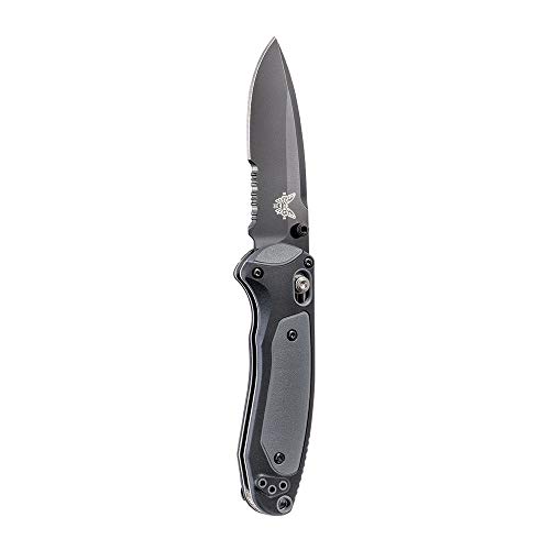 Benchmade - Mini Boost 595 Knife, Serrated Drop-Point, Coated Finish