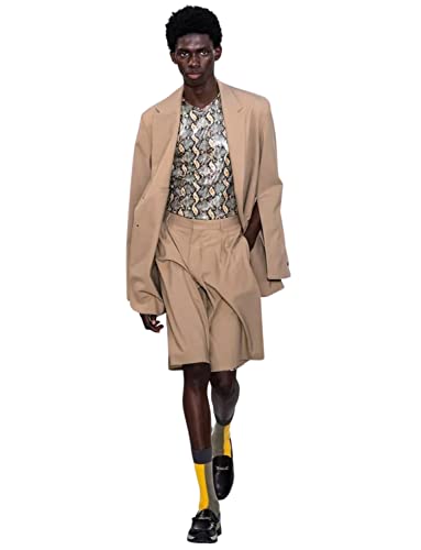 Men's Two Pieces Fashion Suit Single Breasted Jacket and Short Pants for Activity Performance Set