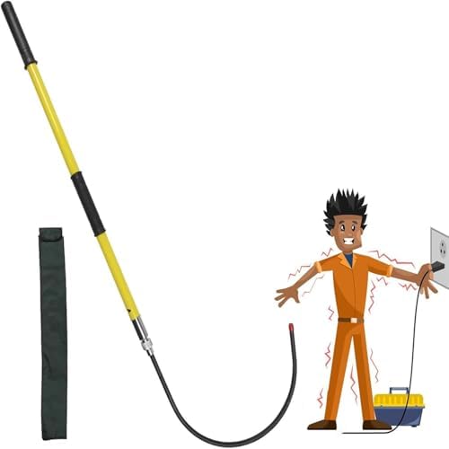 High Voltage Insulated Hook Commercial - Non-Conductive Body Pull Stick, Safe Portable Electrician Tool, Life-Saving Electric Pole for Safety and Protection