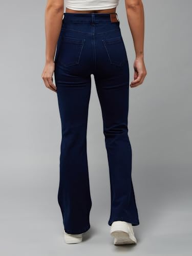 Image of Dolce Crudo Boot Cut High Rise Cropped Jeans for Women