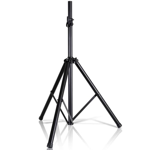 Universal Speaker DJ Stand - Heavy Duty Tripod w/Adjustable Height from 40” to 72” and 35mm Compatible Insert - Easy Mobility Safety PIN and Knob Tension Locking for Stability. by Berlingtone BR-06ST