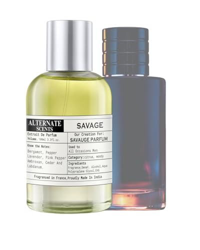 Image of Alternate Scents Savage Long Lasting 100ml Perfume For Man |Strong& long Lasting with 30% Oil Concentration| Spicy Fresh Woody| Fragrance From France | Made In India|