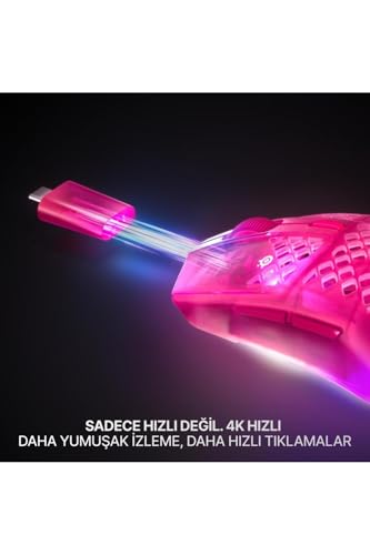 Image of SteelSeries Aerox 3 Wireless Gen 2 - Ultralight 68g Gaming Mouse, 4K Polling, 26K DPI Optical Sensor, 200 Hours Battery Life, IP54, 80 Million Clicks, RGB, Pure PTFE Gliding Feet, Magenta