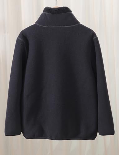 SEAUR Boys Girl's Soft Full Zip Polar Fleece Sherpa Jacket Fall Winter Warm Outerwear with Pocket2