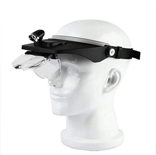 Loupe bandeau éclairante à grossissement réglable pour lecture et couture