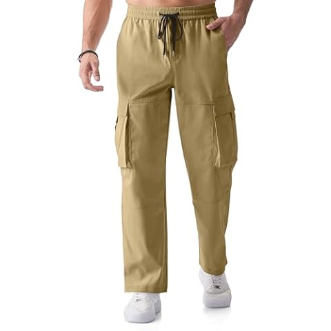 JMIERR Men's Casual Cargo Pants Cover