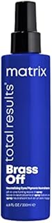 Total Results Brass Off All-In-One Blue Toning Leave-In Spray & Detangler | Neutralizes Brassy Tones & Prevents Frizz | For All Types of Lightened Brunette Hair