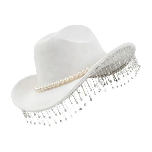 Chapeau de cowboy à paillettes chapeau extravagant pour cosplay et fête de vacances