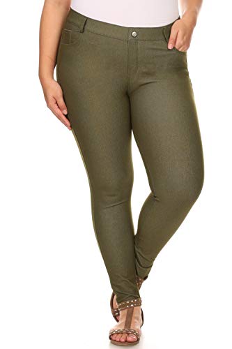 Image of YELETE Women's Basic Five Pocket Stretch Jegging Tights Pants