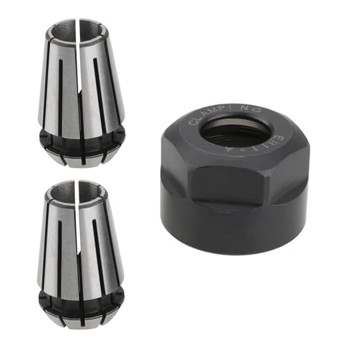 Create idea 1Sets ER11 Federzange Set ER11 1/10.2 cm Spannzange mit ER11 Spannmutter geeignet für CNC Gravur Mechine Drehmaschine Fräswerkzeug