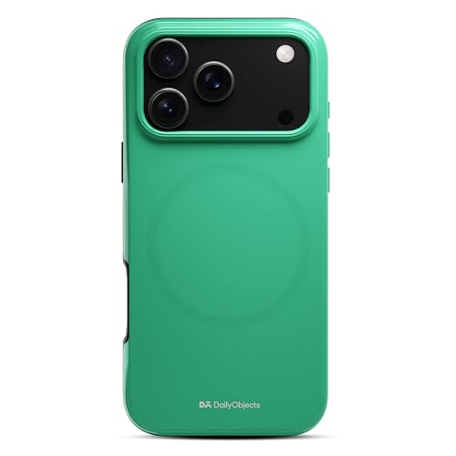 DailyObjects Enamel Bumper MagSafe Case for iPhone 17 Pro Compatible with Mag-Safe Wireless Charging | Mint Hybrid Magnetic Back Cover