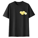 [CONVOW] Tシャツ 秋の味覚の梨 ティーシャツ メンズ レディース 半袖 夏服 トップス 綿100% T-Shirts インナーシャツ 大きいサイズ スポーツ カジュアル 通気性 通勤 通学 S-3XL