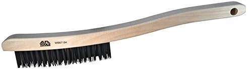 Alfa Tools WB67194 Carbon Steel 3-rows x 19-rows Brush, Plywood Handle (10 Pack)
