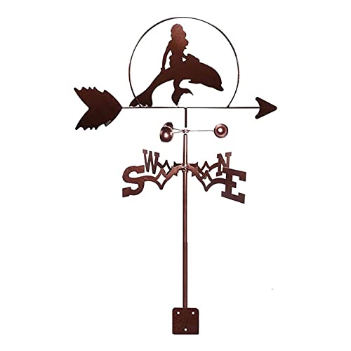 Iron Weathervanes, Metal Silhouette Weather Vane, Mermaid Garden Stake Decorations Can Be Customized-Mermaid Weathervane #TOP1