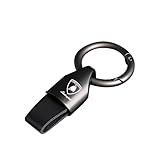 Llavero de Coche para Lamborghini Lambo V12 Vision Gran Turismo Coupe, Llavero de Cuero, Llavero con, Anillos para Llaves de Coche, Accesorios Coche,Black