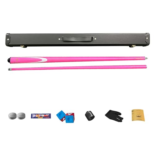 Taco de billar snooker Premium 58 pulg con estuche y tiza miniatura 1