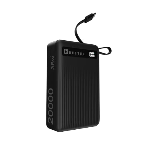 Image of Beetel Power Bank Volte PB35N Nano 20000mAh 35W with Built-in Type C Cable