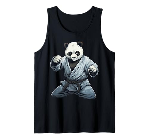 Panda Karate Kung Fu Taekwondo Artes Marciales Judo Jujutsu Camiseta sin Mangas