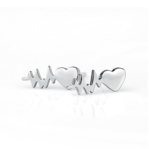 YFN Lifeline Pulse Heartbeat Earrings Sterling Silver Nurse Jewelry Gift4