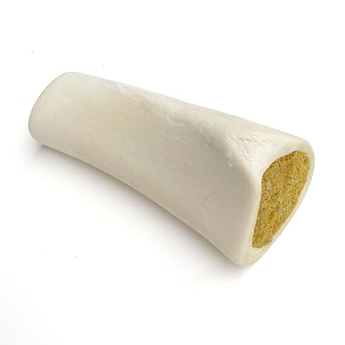 Cadet Stuffed Shin Bone, Long-Lasting Dog Chew Bones for Aggressive Chewers, High Protein Filled Bone Dental Chew for Dogs, Bacon & Cheese Flavor Filling, 5-6" for Large Dogs