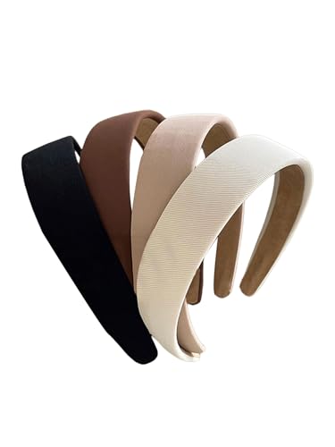 SHENHE Women's 4Pcs Headbands Fashion Non Slip Trendy Wide Hair Bands Accessories Multicolor One-Size