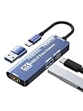 PERESAL USB 3.0 Video Capture Card with PD 100W and USB3.0 Port, Streaming Game Recording 4K, 60FPS, HDMI to USB-A/USB-C Capture Card for Quest 3, Switch, PS5/4, Camera, Xbox, Tablet PC