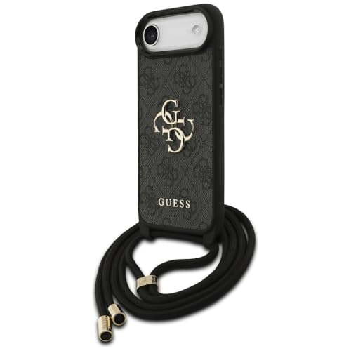 Coque iPhone Air Guess 4G Grand logo noir avec bandoulière CG Mobile