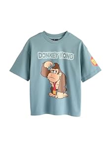 NEXT Jungen Standard Lizenziertes Gaming T-Shirt Blue Donkey Kong Print 116