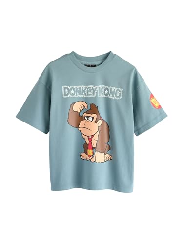 NEXT Ragazzo T-Shirt Super Mario Blue Donkey Kong Print 7 Anni