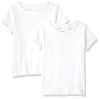 Gildan Unisex Child Toddler T-Shirt, 2-Pack, White, Large