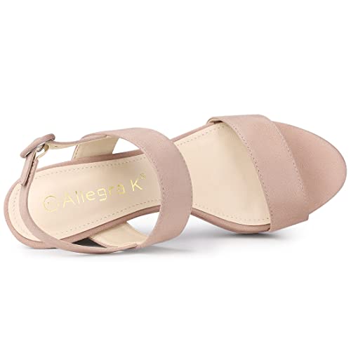 Image of Allegra K Women's Slingback Platform Heels Chunky High Heel Sandals