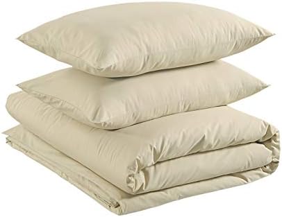 Amazon Basics - Bedding set, 100% super soft cotton, 260 x 220 cm / 50 x 80 cm, black